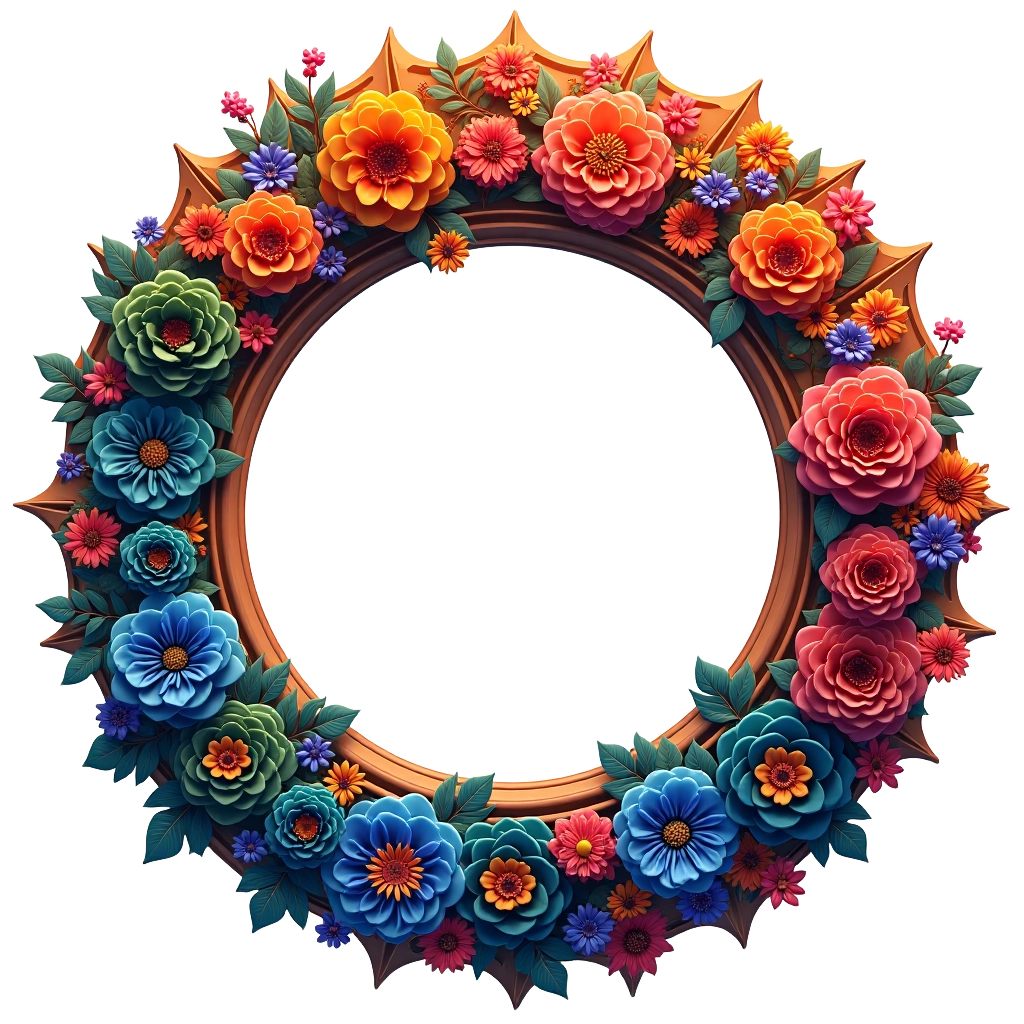 Colorful Floral Wreath